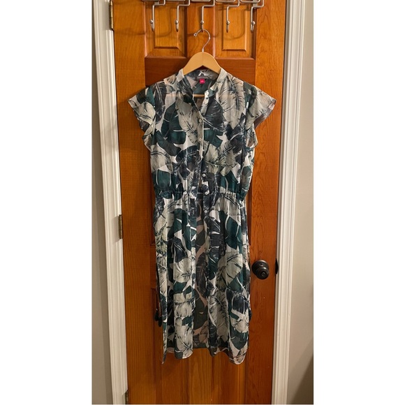 Vince Camuto Sheer Palm Swim Cover Up - Picture 2 of 6